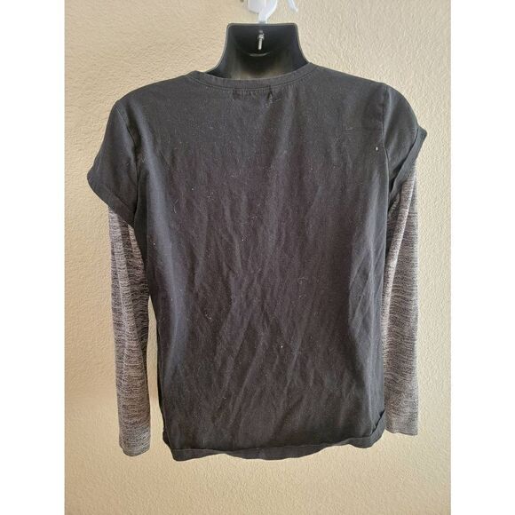 Appropriate Behavior Women's Black Paisley Long Sleeve Graphic Tee Size XXL - Picture 2 of 5